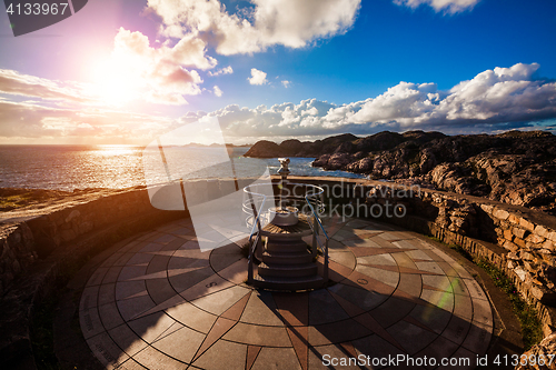 Image of Lookout Lindesnes Fyr Lighthouse, Beautiful Nature Norway