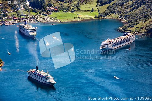 Image of Geiranger fjord, Norway.