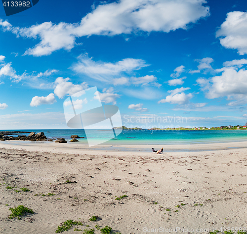 Image of Beach Lofoten archipelago islands beach