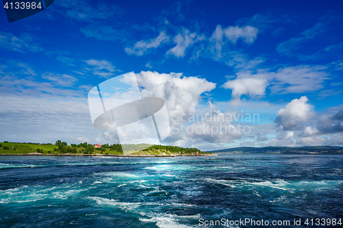 Image of Whirlpools of the maelstrom of Saltstraumen, Nordland, Norway