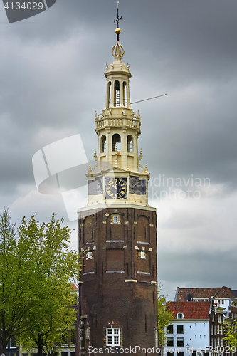Image of Clock Tower in Amsterdam
