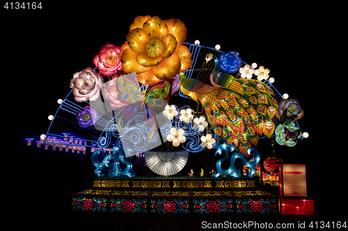 Image of Chinese Lanterns lit