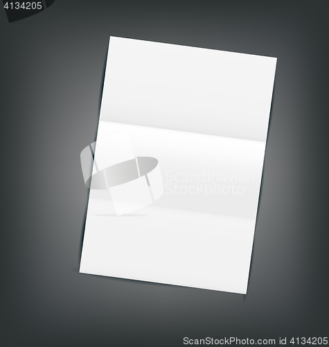 Image of Illustration Empty Paper Sheet with Shadows