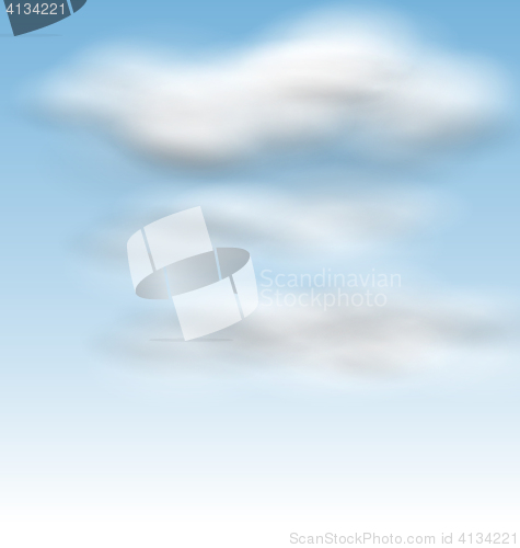 Image of  Background Blue Sky Fluffy Clouds