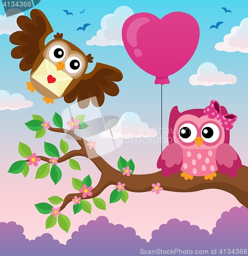 Image of Valentine owls theme image 4