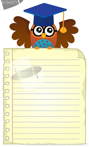 Image of Notebook page with school owl theme 1