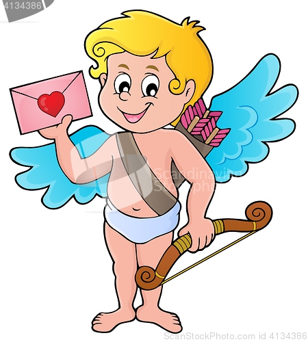 Image of Cupid with envelope theme image 1