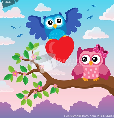 Image of Valentine owls theme image 3