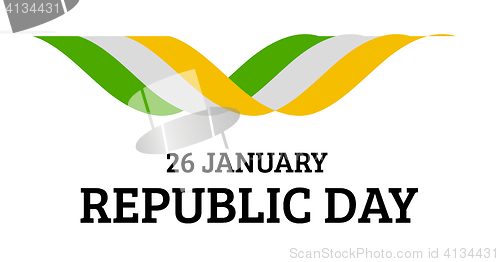 Image of Indian Republic Day vector background with flag