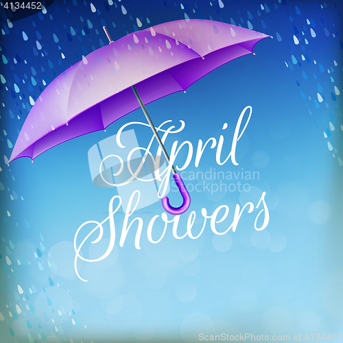 Image of Umbrella in the rain. EPS 10