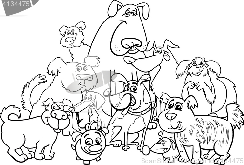 Image of dog characters coloring page