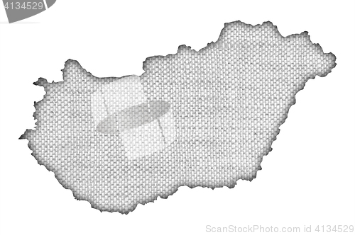 Image of Textured map of Hungary,