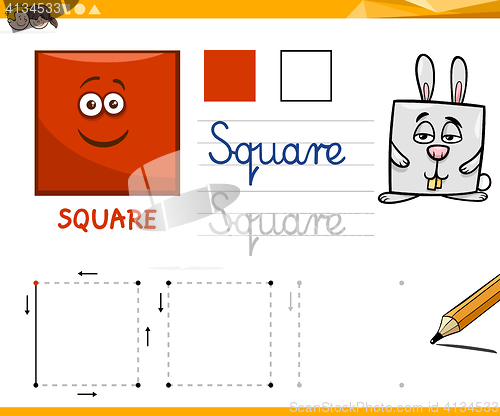 Image of cartoon basic geometric shapes