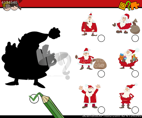 Image of shadows activity with santa
