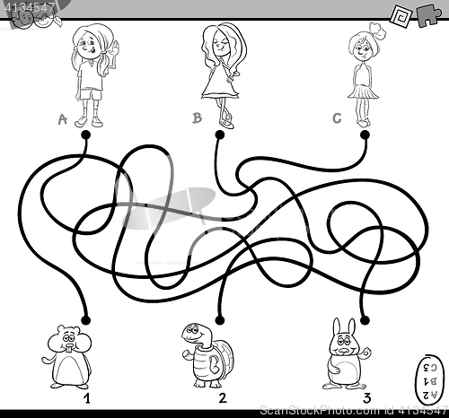 Image of path maze coloring book