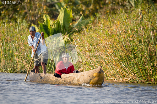 Image of Life in madagascar countryside on river