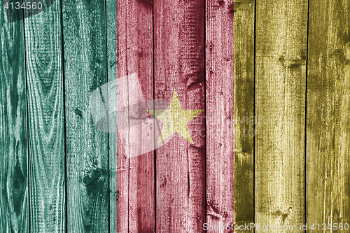 Image of Textured flag of Cameroon