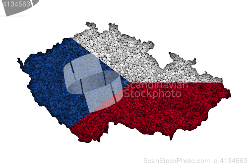 Image of Textured map of Czech Republic,