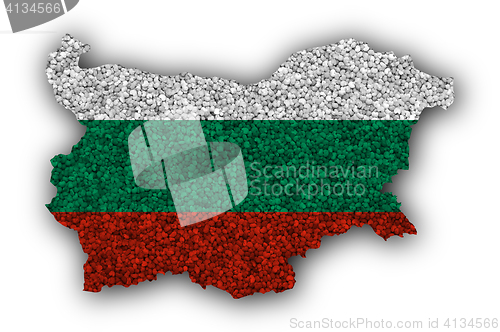 Image of Textured map of Bulgaria,