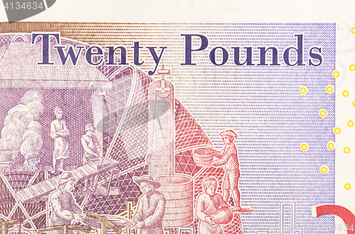 Image of Pound currency background - 20 Pounds