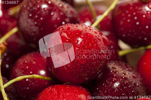 Image of red ripe cherry
