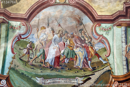 Image of Frescoes with scenes of the Passion of Jesus