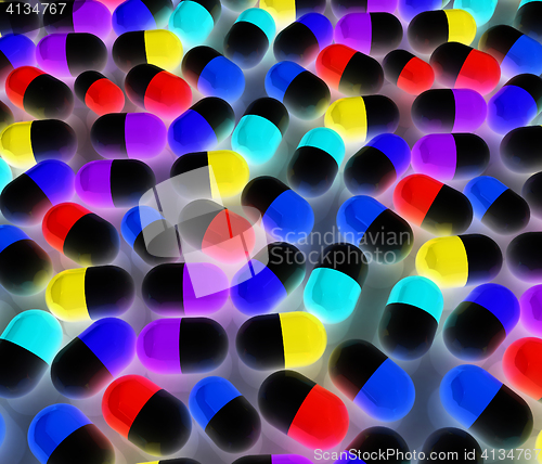 Image of Tablets background. 3D illustration