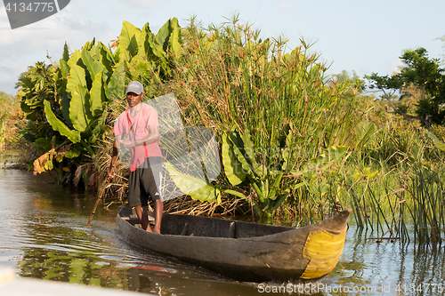 Image of Life in madagascar countryside on river