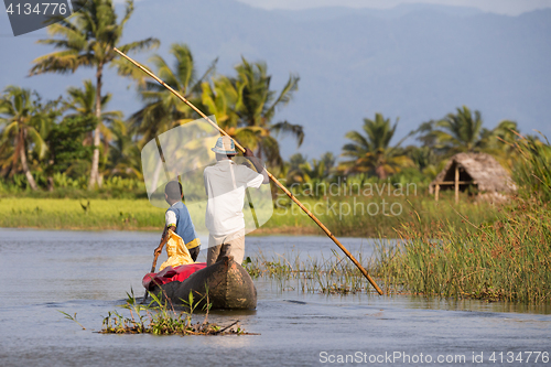 Image of Life in madagascar countryside on river