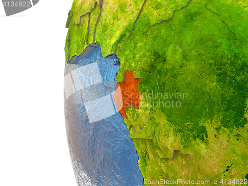 Image of Gabon on globe