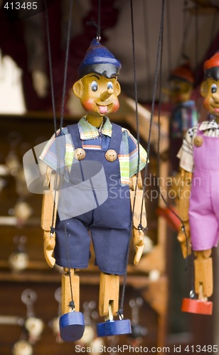 Image of isolated wooden puppet