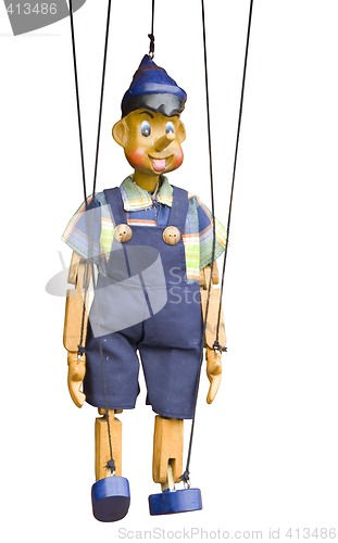 Image of isolated wooden puppet