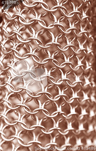 Image of background metal chain mail