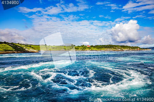 Image of Whirlpools of the maelstrom of Saltstraumen, Nordland, Norway