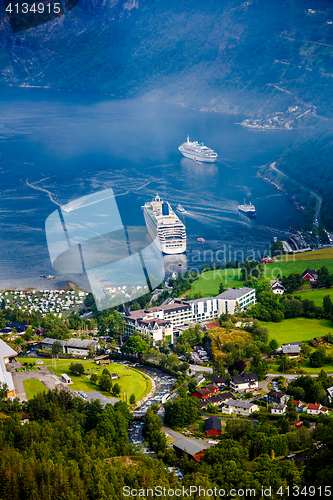 Image of Geiranger fjord, Norway.