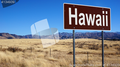 Image of Hawaii brown road sign