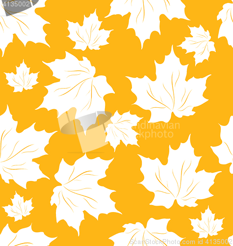 Image of Seamless Pattern of Maple Leaves