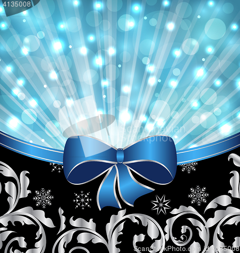 Image of Christmas ornamental background, glowing design