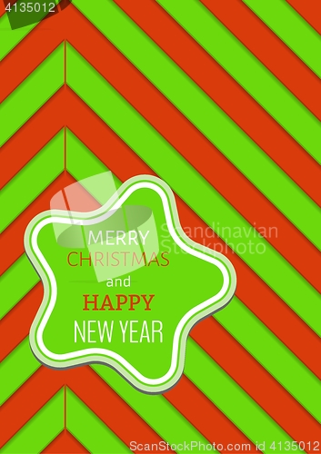 Image of christmas background with green and red stripes