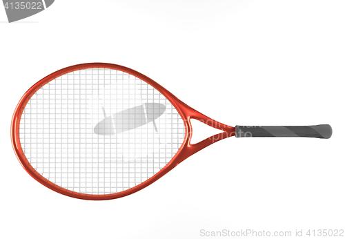 Image of red tennis racket