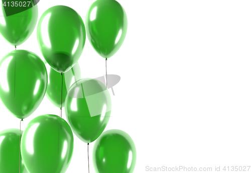 Image of party green balloons