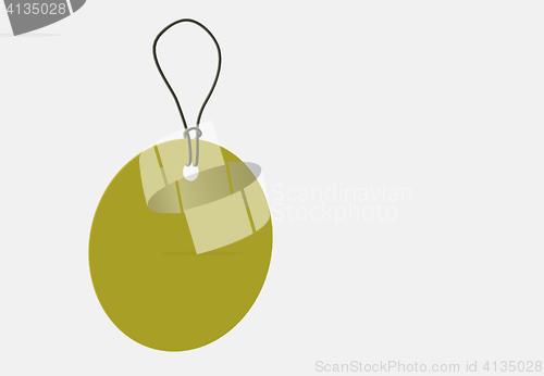 Image of yellow blank price tag with string