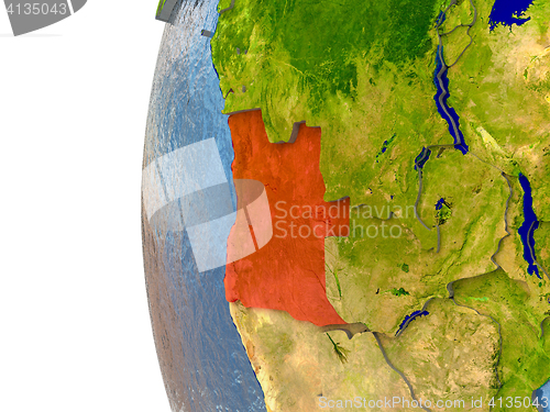 Image of Angola on globe