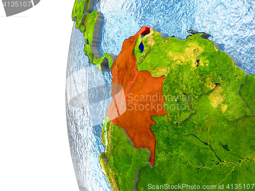 Image of Netherlands on globe