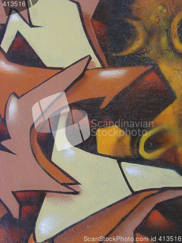 Image of abstract colored graffiti