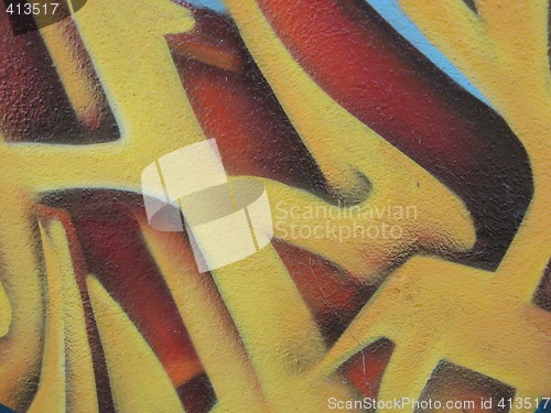 Image of abstract colored graffiti