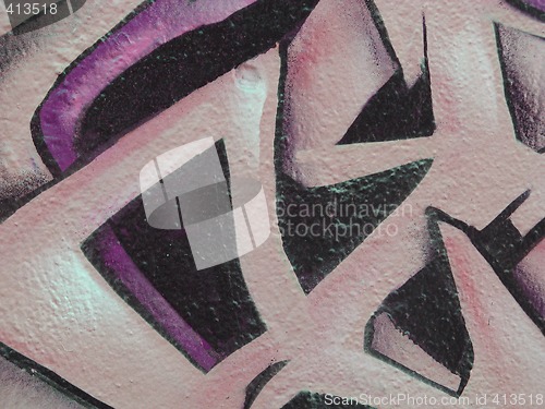 Image of abstract pink graffiti detail