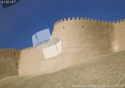 Image of Itchan Kala walls - Old Town of Khiva, Uzbekistan