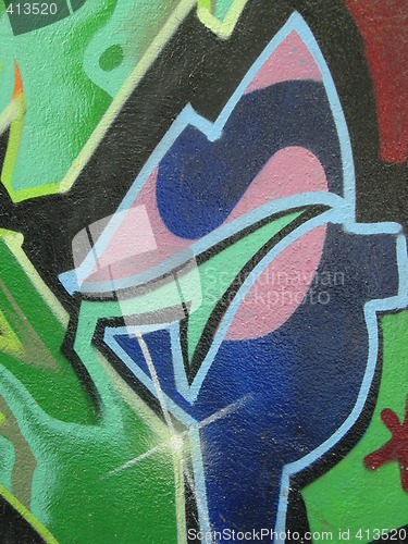 Image of abstract colored graffiti