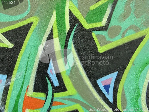 Image of abstract colored graffiti